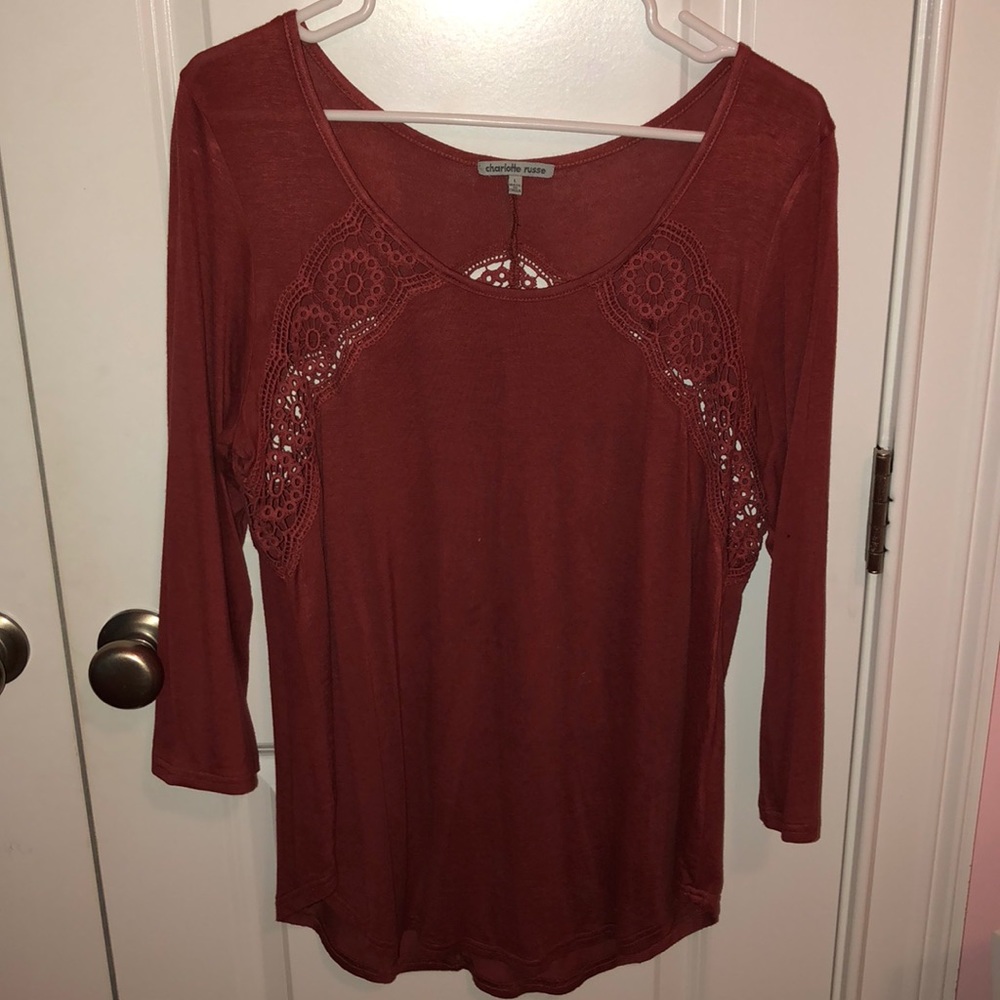 Top with lace accents